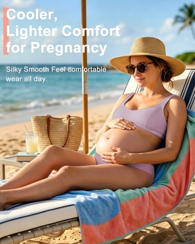 LEVAO Maternity V-Cut Seamless Women Thongs No Show Pregnancy Panties S-XL - color: Crater Brown, Dusty Grey, Grey Goose, size: Medium