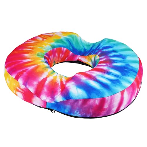 Donut Pillow Seat Cushion for Tailbone Pain Relief Hemorrhoids - color: Colorful