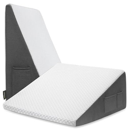 Cozymaker 12-inch Bed Wedge Pillow for Sleeping Back Support Pain Relief - size: Triangle Wedge 24*24*12 inch