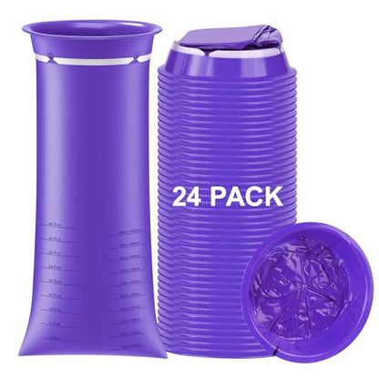 12/24 Pack Emesis Bags 1000ml Leak-Proof Purple & Blue - color: Purple-24pcs