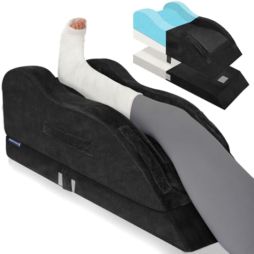 KingPavonini Leg Elevation Pillow for After Surgery, Single Leg, Black - color: Black, size: Single Leg