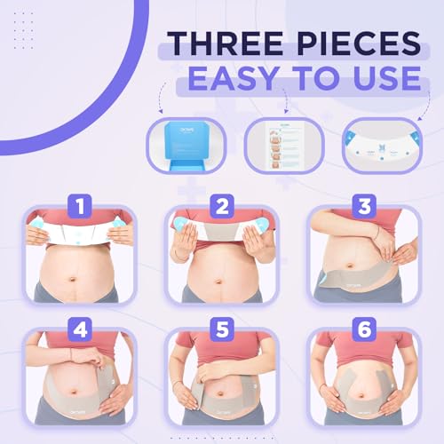 OK TAPE Pregnancy Belly Tape, Hypoallergenic Precut Belly Band Support - size: M