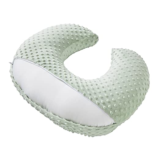 Nursing Pillow and Positioner with Cover for Breastfeeding - color: Green