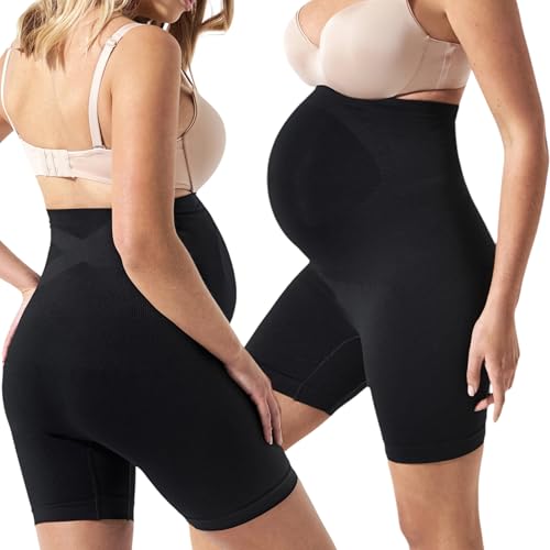 ToBeInStyle Women's High Waist Over The Bump Maternity Underwear - color: 2 Pack: Shorts, size: Large