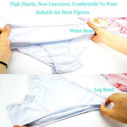 STARLY Women's Disposable Pure Cotton Underwear Travel Panties - color: Multicolor (Macarons), size: Medium