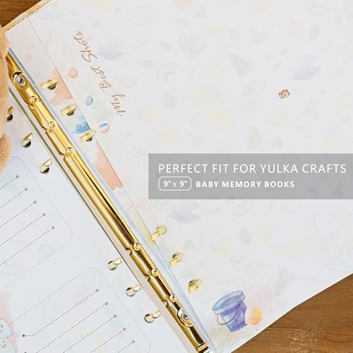 9" x 9" Extra Pages for Photos, Stories, and Wishes – Perfect Fit for Yulka Crafts Baby Memory Book “Choose Joy” 9" x 9" | 10 Additional Paper Sheets for Loose-Leaf Baby Photo Album - Refill Paper Set - style: Extra Pages for Photos, Stories, Wishes