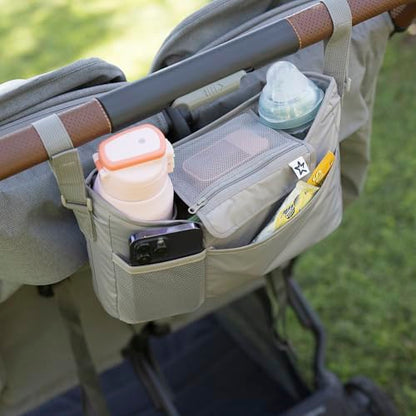 Tiny Twinkle Universal Stroller Organizer with Adjustable Strap - Waterproof Stroller Caddy Fits Baby Jogger, Nuna, Graco, Doona and Bugaboo Strollers (Luna - color: Luna, size: CLassic