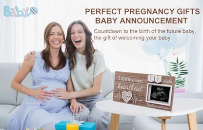Garybank Pregnant Mom Gifts, Ultrasound Picture Frame with Weekly Countdown - color: Dark