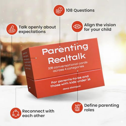 Conversational Card Game for Parents and Parents to Be, Deep Parenting Questions for Couples with Kids, Conversational Cards, Parenting Cards from DeepDialogue
