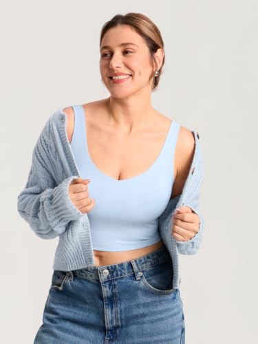 MOMANDA Longline Sports Nursing Bras - color: Ice, size: Large
