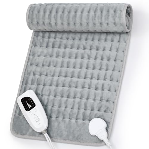 Heating Pad,Electric Heating Pads,Heating Pad for Back,Silvergray,24x12In - color: Silvergray, size: 24x12 Inch