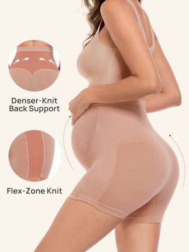 Summer Mae Maternity Shapewear Viscose Made from Bamboo Seamless for Dress - color: Blush Nude, size: Small