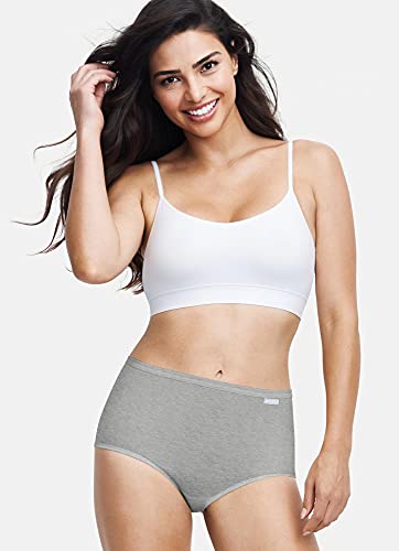 Jockey Women's Underwear 100% Cotton Elance Brief - 3 Pack - color: Charcoal, size: 5
