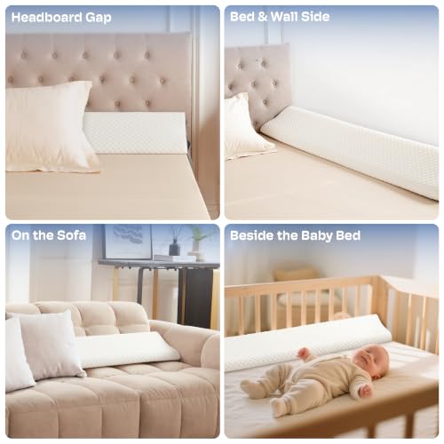 Full Size Bed Wedge Pillow Headboard, Pillow Wedge for Headboard Gap(0-8") - size: 54*10*6inch Full 1PCS