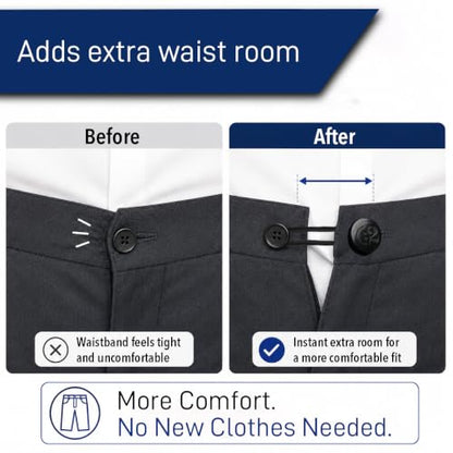C2 2Pcs Pants Button Extenders - Black - 24L
