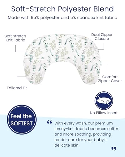 TotAha Nursing Pillow Covers Compatible with Updated Boppy Nursing Pillow - color: Botanical Leaf