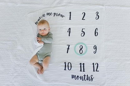 Kate & Milo Monthly Baby Milestone Blanket - color: Milestone Blanket