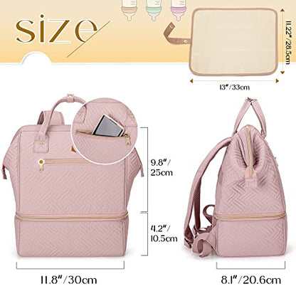 Fasrom Breast Pump Bag Backpack with Cooler Compartment Bundle with Breast Pump Caddy Organizer Bag with Breastmilk Cooler
