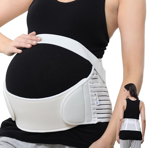 NeoTech Care Pregnancy Belly Band, Maternity Belt, for Pregnancy Belly Support, Back/Pelvic Support (Size XL, Ivory Color) - color: Ivory, size: XL