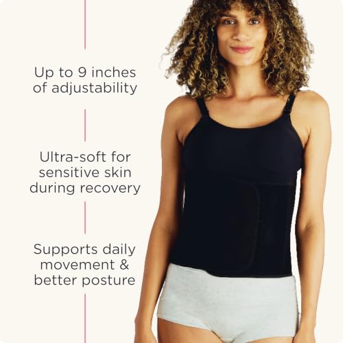 Belly Bandit Postpartum Belly Wrap with Bamboo Viscose - color: Black, size: X-Small