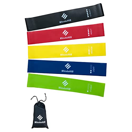Resistance Loop Exercise Bands-5/10 Pack-10/12 Inch Stretch Bands for Working Out with Carry Bag-Elastic Bands for Physical Therapy, Rehab, Yoga, Pilates and Strength Training at Home or Gym - color: Multicolor 5 Pack (Assorted), size: 10×2 Inch