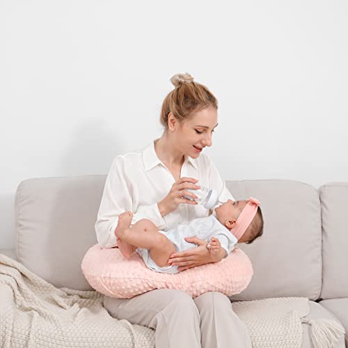 Nursing Pillow Cover Breastfeeding Pillow Cases - color: Lightpink