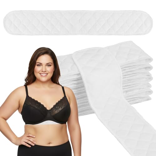 Ymapinc Cotton Breast Pads for Bra Liners, Sports Bra Pads Inserts, Washable Under Breast Sweat Pad, Liners to Absorb Sweat