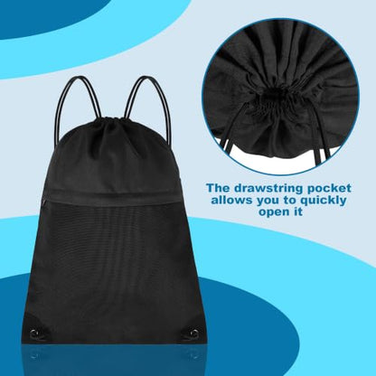 TILYMOL Drawstring Backpack for Sports - Small Gym Bag for Men & Women - color: 1 Pack-black