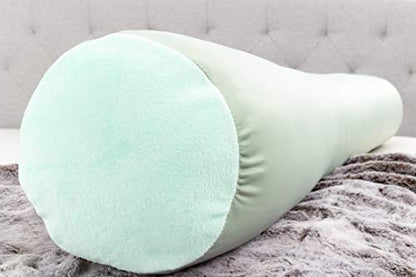 Microbead Body Pillow, Side Sleeping & Pregnancy, 48x8 in, Cadet Grey - color: Cadet Grey, size: Pillow & Cover