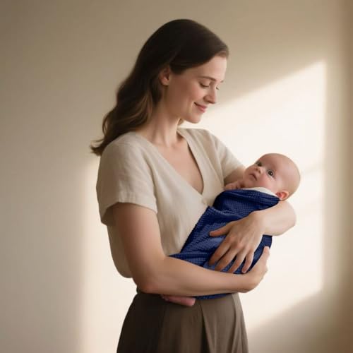 Navy Blue Nursing Cover for Breastfeeding, Privacy Poncho - color: Navy Blue