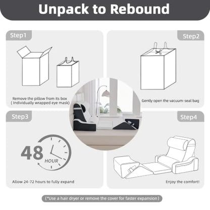 Wedge Pillow Set for After Surgery,White/Dark Grey,9PCS-23.2" - color: White/Dark Grey, size: 9PCS-23.2''