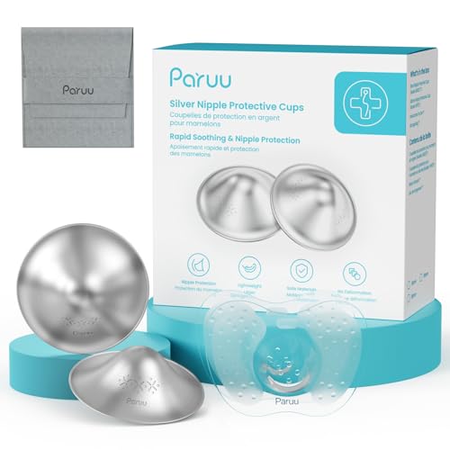Paruu Silver Nursing Cups for Breastfeeding, 1.77inches/45MM - size: L-1.77inches/45mm