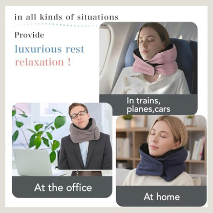 Riverland Travel Pillow Neck Strong Support Easy to Carry Compact - color: Olivegray