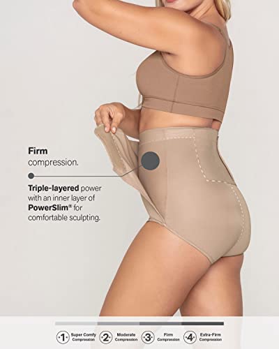 Leonisa BellyFlex Total High-Waist Post-Surgical Compression Underwear, Adjustable Belly Wrap, Tummy Control Shapewear Girdle - color: Black, size: Medium