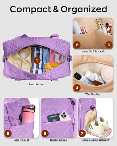 16 Year Old Girl Birthday Gifts, Duffel Overnight Bags with Makeup Pouch - color: off whtie, style: L