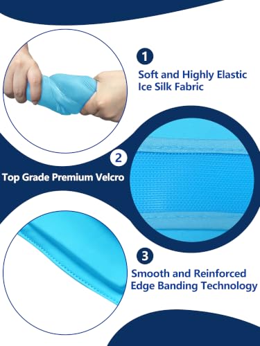 Flexible Neck Ice Pack Wrap,Gel Cold Therapy for Pain Relief - color: Sky Blue