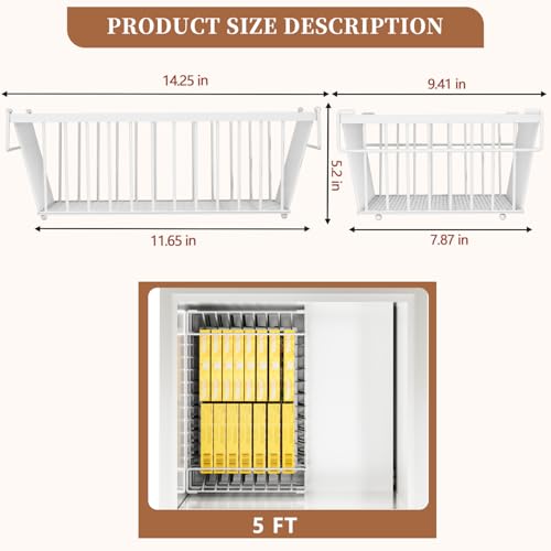 Enhanced Leak-Proof Bottom, Freezer Organizer Bins for 5 Cu.Ft,4 Pack - color: White 4 Pack