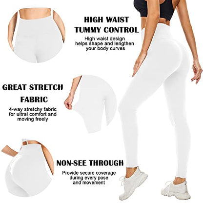 FULLSOFT Buttery Soft Leggings for Women High Waisted - color: 1-white, size: Small-Medium