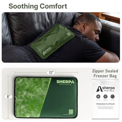 Flexible Hot and Cold Gel Pack Medium 8" x 12", 2 Pack - size: Medium (2 pack), style: Green