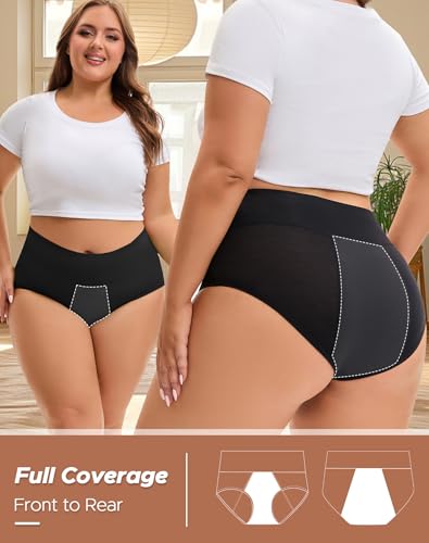 INNERSY Women's Plus Size Period Underwear Heavy Flow Leak-Proof 3-Pack - size: XX-Large