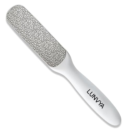 Double-Sided Nickel Foot File, Callus Remover Pedicure Exfoliator (White) - color: White