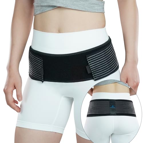 Nvorliy SI Joint Belt – Sacroiliac Pelvic Support for Lower Back, Hip, and Sciatica Pain Relief (S/M) - size: Small/Medium (Pack of 1)