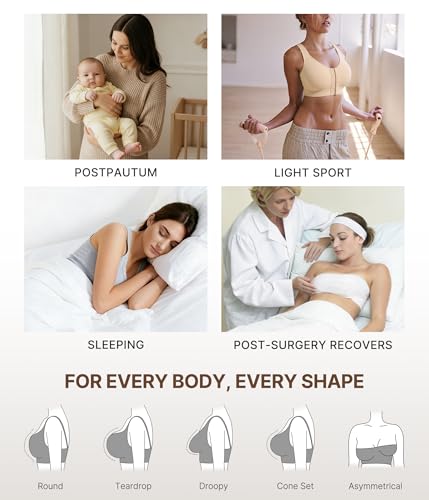 BRABIC Post Surgery Compression Bras for Women Front Closure Surgical - color: Beige, size: 3X-Large