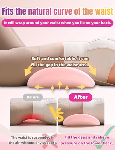 Lumbar Support Pillow for Sleeping - Back Pillow for Sciatica & Back Pain - color: Gray