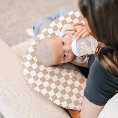 Konssy 2 Pack Nursing Pillow Covers, Soft Stretchy Cover for Breastfeeding - color: Moon,coffee Check