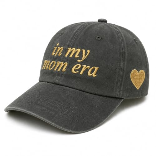 in My Mom Era Hat for Women, Mama Baseball Cap, New Mother Gift - color: Gray