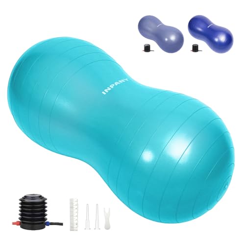 INPANY Peanut Exercise Ball for Labor, Physical Therapy & Fitness - color: Cyan