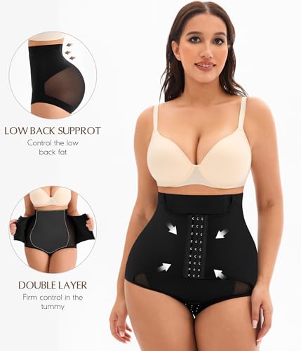 MERYOSZ Butt Lifting Panties High Waisted Tummy Control Shapewear for Women - color: Black, size: Small