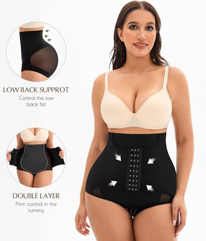 MERYOSZ Butt Lifting Panties High Waisted Tummy Control Shapewear for Women - color: Black, size: Small