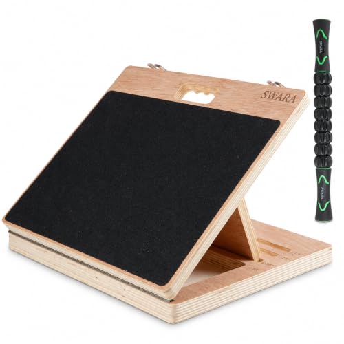 Swara 12.6″ Ankle Board for Calf Stretching & Exercise, 400 lbs Capacity - size: 12.6x14 Inch